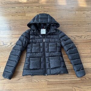 Moncler Black Hooded Puffer Jacket